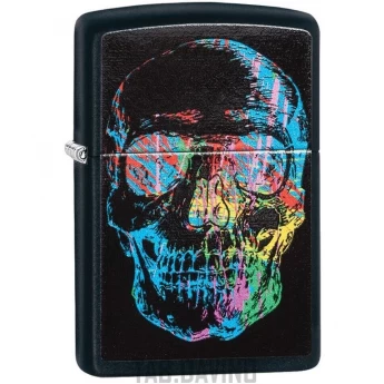 Зажигалка ZIPPO SKULL DESIGN BLACK MATTE 28042